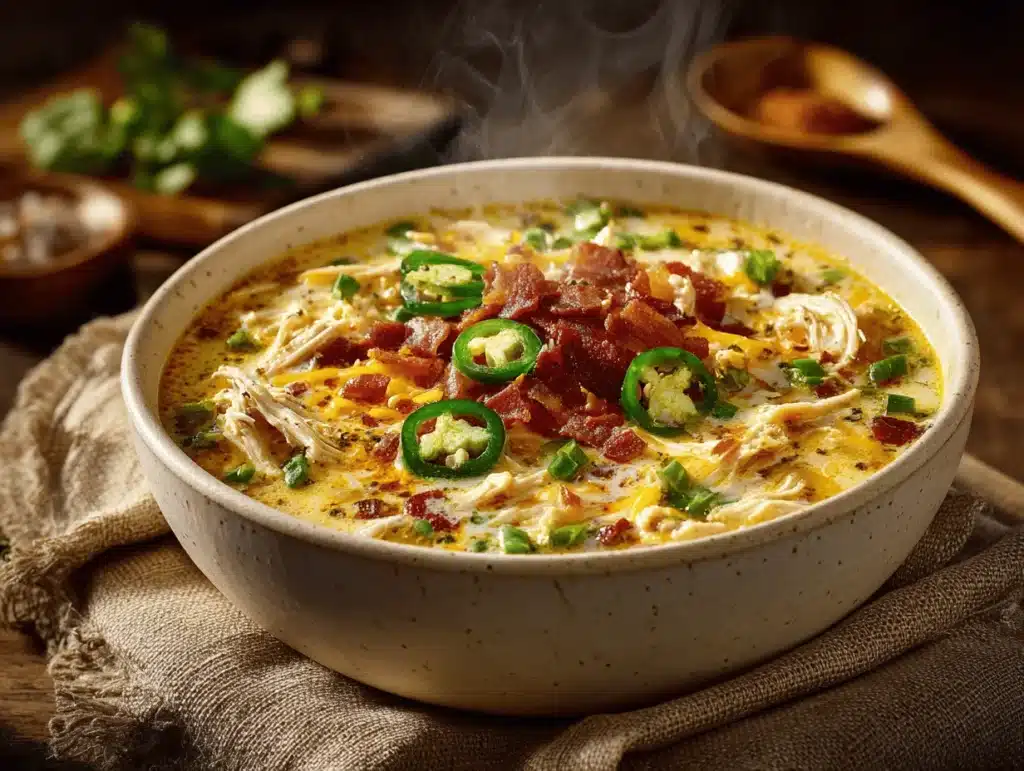 spicy jalapeno popper chicken soup - featured image