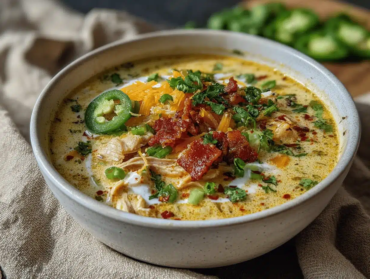 spicy jalapeno popper chicken soup preparation steps