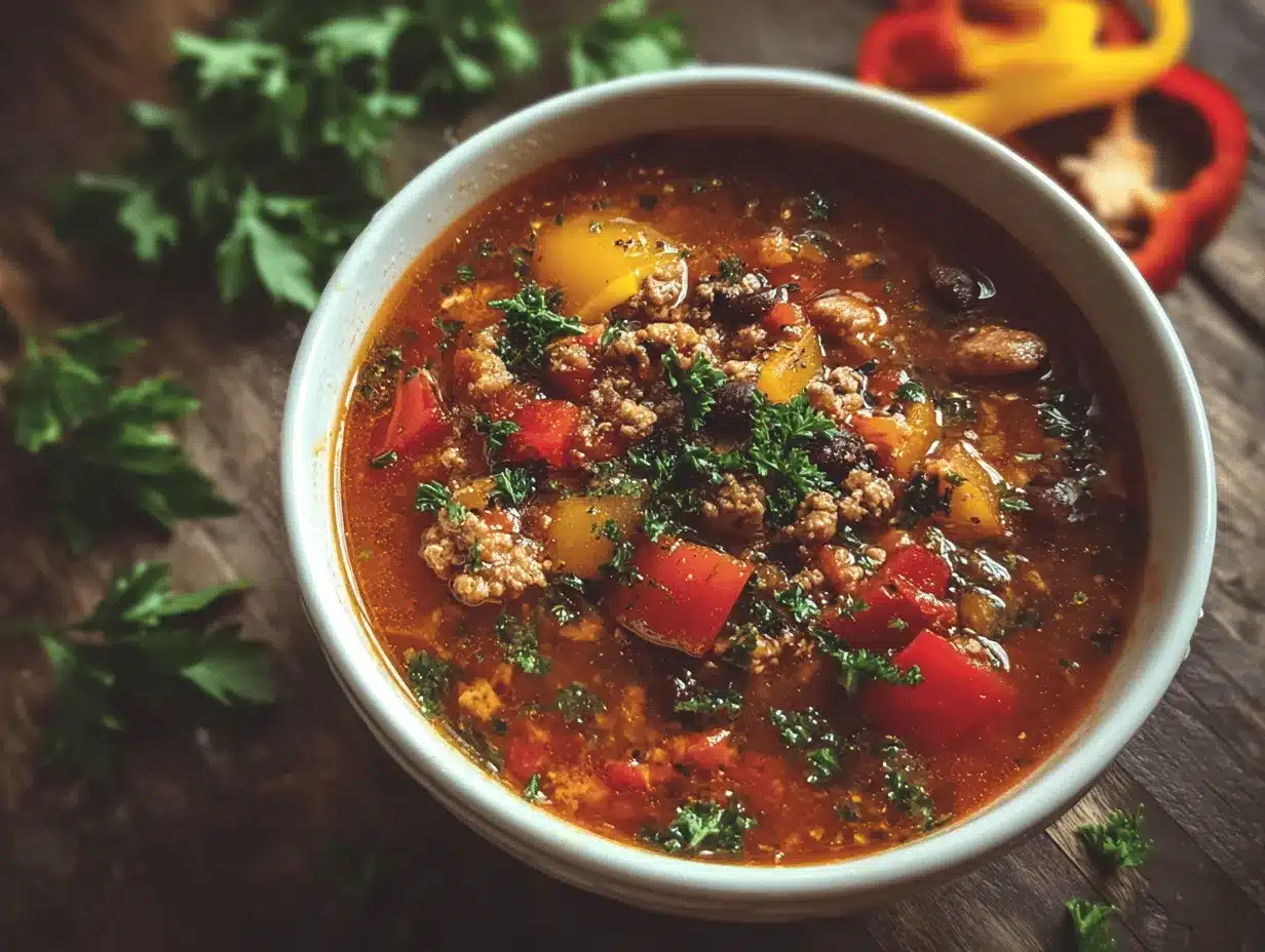 stuffed pepper soup preparation steps
