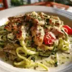zucchini noodle chicken Alfredo - featured image